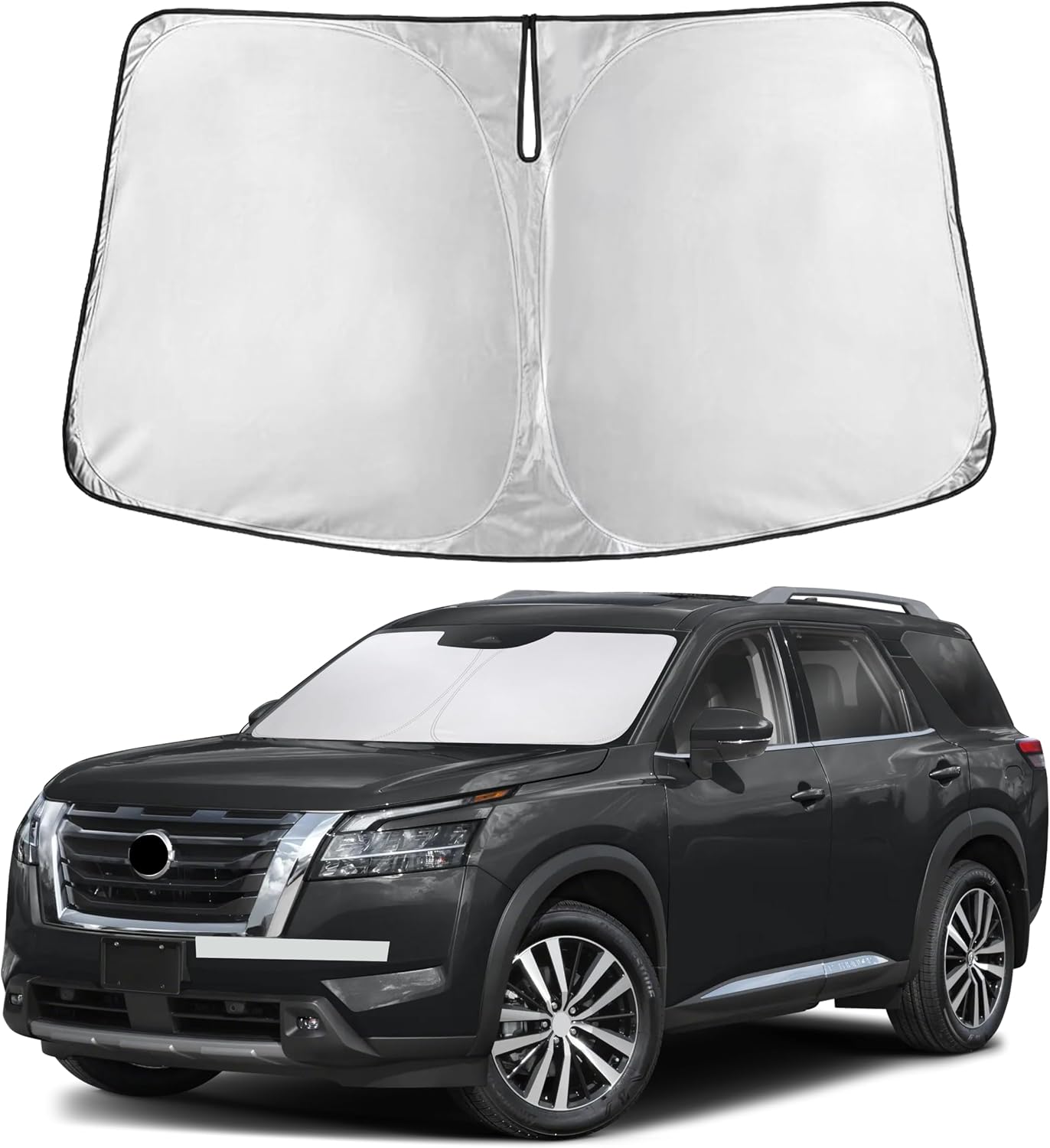 Autovir Windshield Sun Shade, 2017-2026 Tesla Model 3 & Y, 280T Visor Shade
