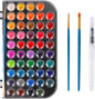 48 Colors Washable Watercolor Paint Set, with 3 Brushes Pen