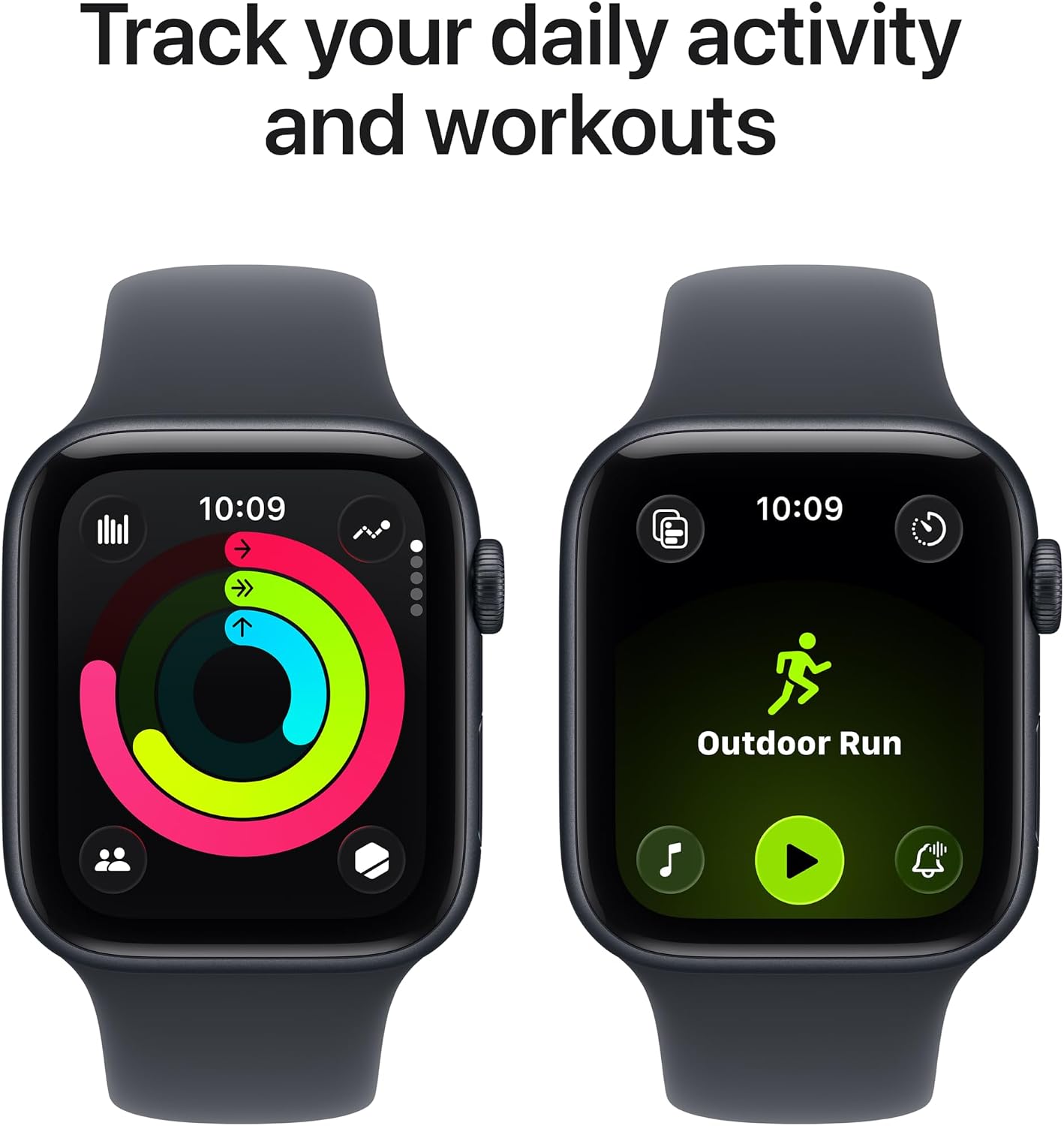 Apple Watch SE 3 [GPS 44mm] Smartwatch with Midnight Aluminum Case with Midnight Sport Band - M/L. Fitness and Sleep Trackers, Heart Rate Monitor, Always-On Display, Water Resistant