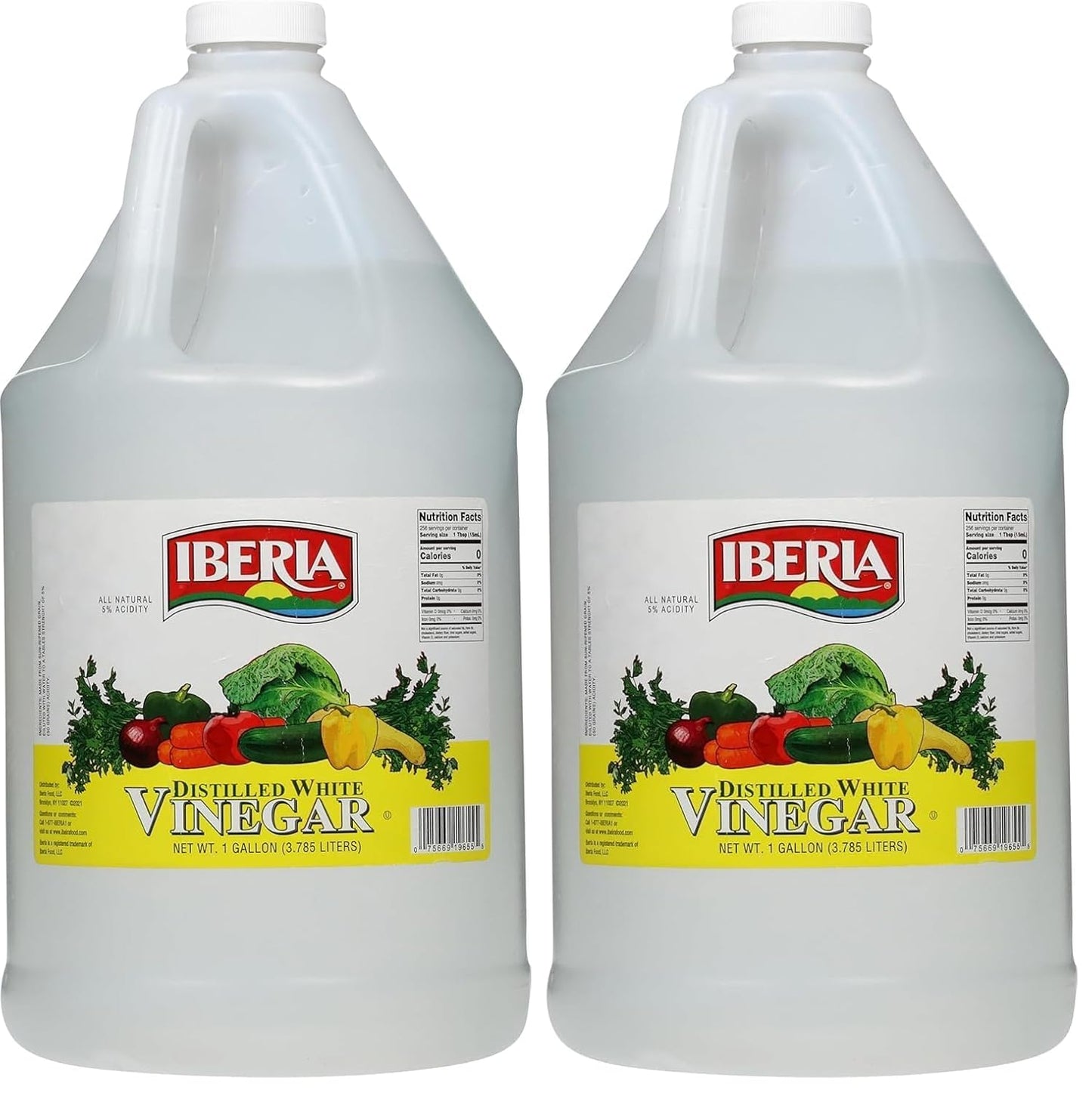 Iberia All Natural Distilled White Vinegar, 1 Gallon - 5% Acidity
