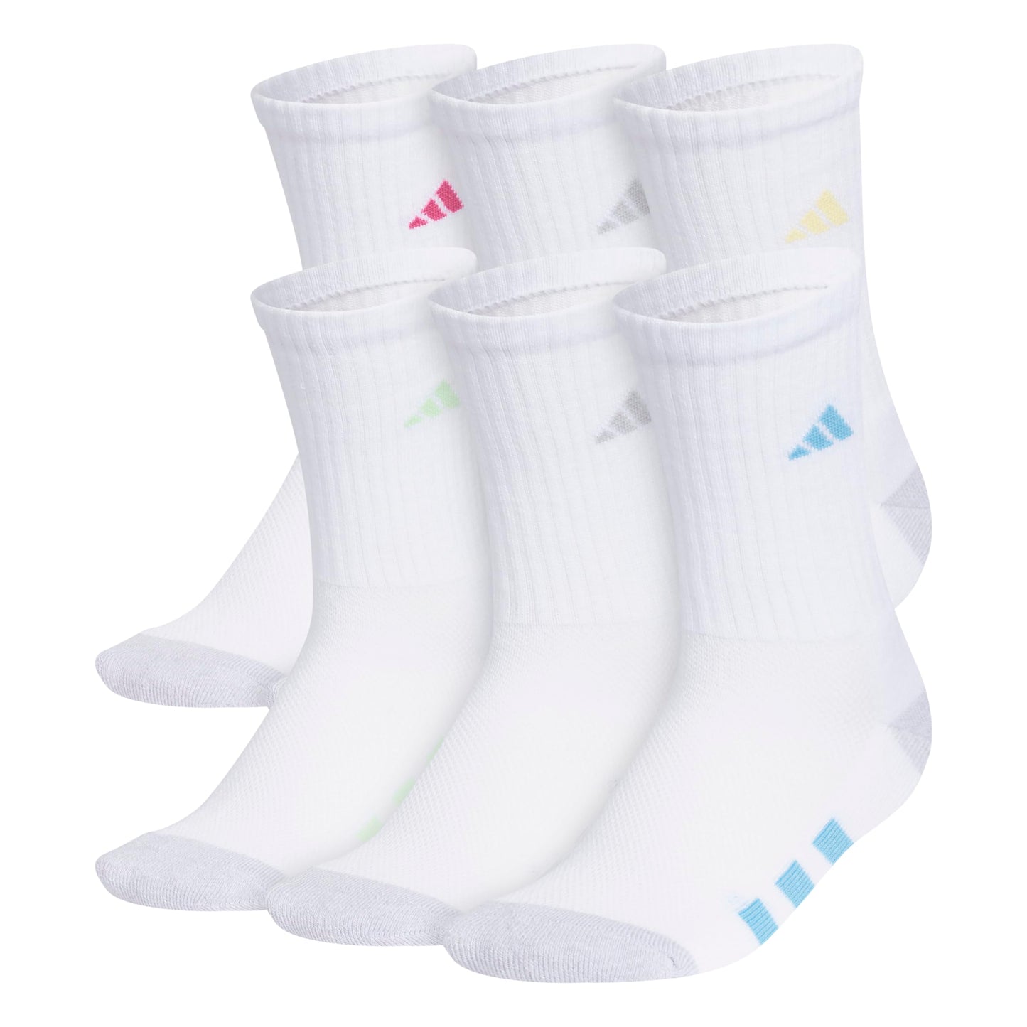 adidas Kids Athletic Cushioned 6-Pack Crew (Little Kid/Big Kid/Adult)