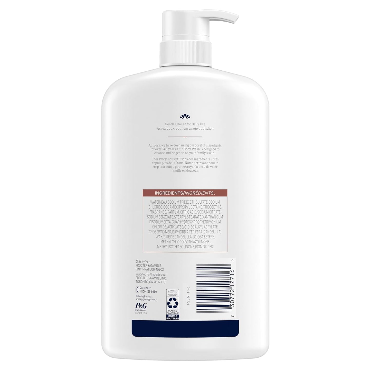 Ivory Body Wash Designed for the Whole Family, Jojoba Scent, 35 oz