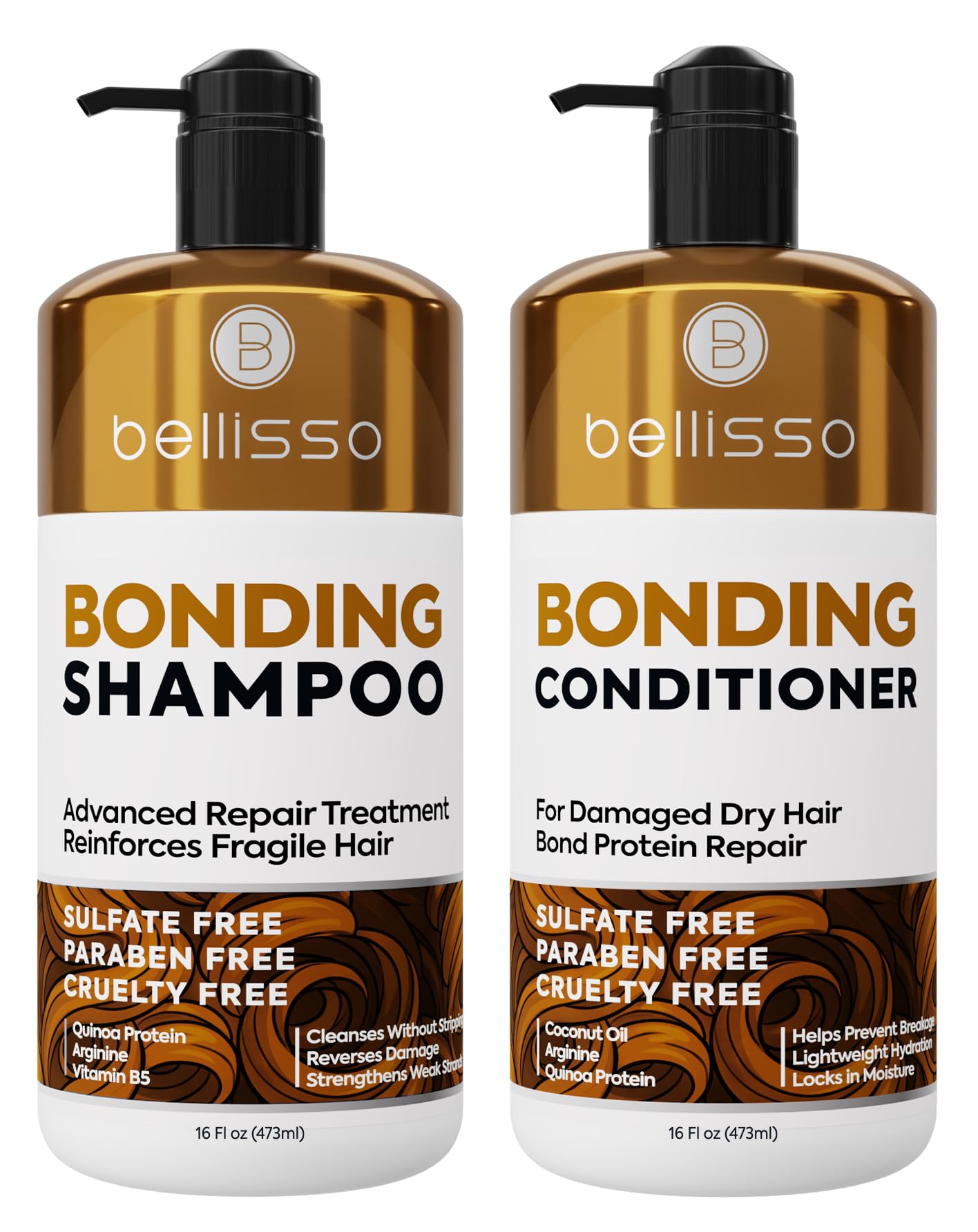 Caffeine Shampoo and Conditioner Set - Volumizing Products for Women and Men - Thickening, Volume Boosting Formula for Thinning and Fine Hair - Sulfate Free, No Parabens - Hydrating, Salon Grade