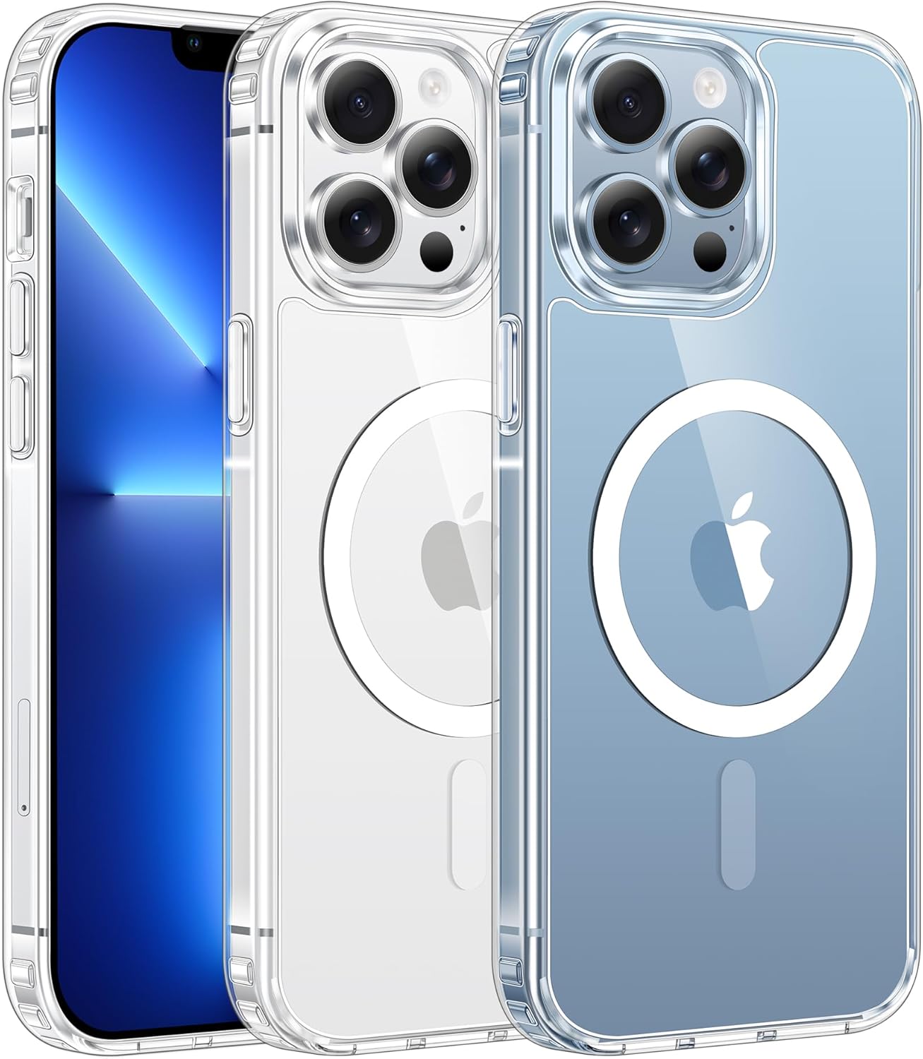FNTCASE for iPhone 17 Pro Case Clear Magnetic with Screen Protector