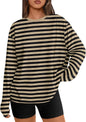 Trendy Queen Womens Oversized Long Sleeve Shirts Fall Tops 2026 Basic Tees