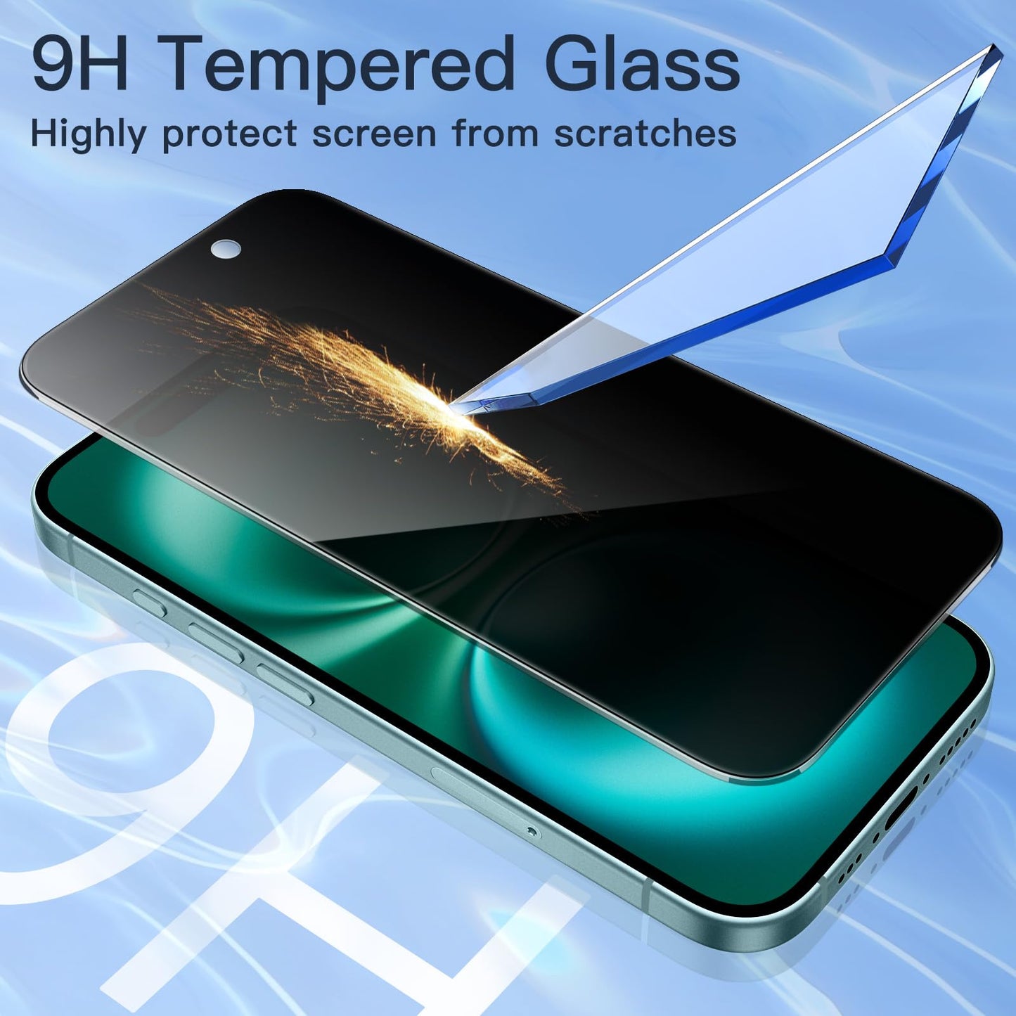 JETech Privacy Screen Protector for iPhone 17 Pro Max, 2-Pack