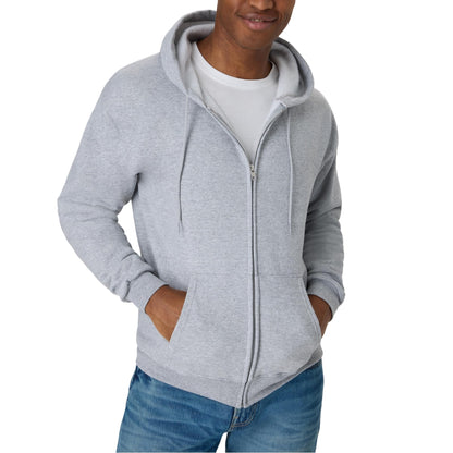 Hanes Men's Zip-up Hoodie, Ecosmart Fleece Full-zip Hoodie for Men, Hooded Sweatshirt