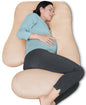 MOON PARK Pregnancy Pillows for Sleeping - U Shaped Full Body Maternity Pillow with Removable Cover - Support for Back, Legs, Belly, HIPS - 65 Inch - Aquamarine