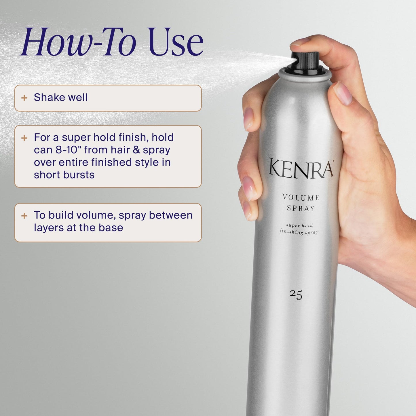 Kenra Professional Volume Spray 25 | Super Hold Finishing & Styling Hairspray | Flake-free & Fast-drying | Wind & Humidity Resistance | All Hair Types