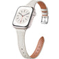Charlam Slim Leather Band Compatible with Apple Watch Bands for Women 40mm 38mm 41mm 42mm 44mm 45mm 46mm, Top Grain Genuine Leather Strap Thin Wristband for iWatch Series 11 10 SE 9 8 7 6 5 4 3 2 1