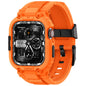 amBand Bands Compatible with Apple Watch 9/8/7/6/5/4 & SE 3/2/1 45mm/44mm Case for Men, M1 Sport Series Rugged Case Protective Cover for iWatch SE3/SE2/6/SE/5/4 44/45 mm Men Black