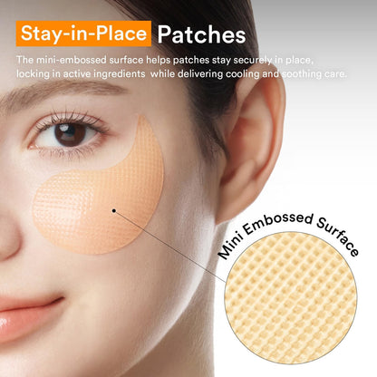 Abib PDRN Retinal Eye Patches for Rejuvenating & Puffy Eyes with Glow Jelly, Niacinamide, 60 Count, Korean Skin Care