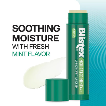 Blistex Medicated Lip Balm SPF 15, 24 Hr Moisture, 0.15 oz, 3 Count