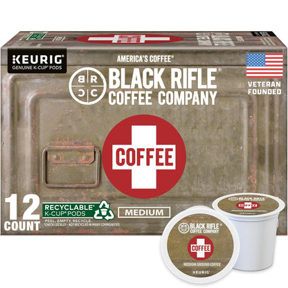 Black Rifle Coffee Medium Roast K Cup Coffee Just Black 32 Count