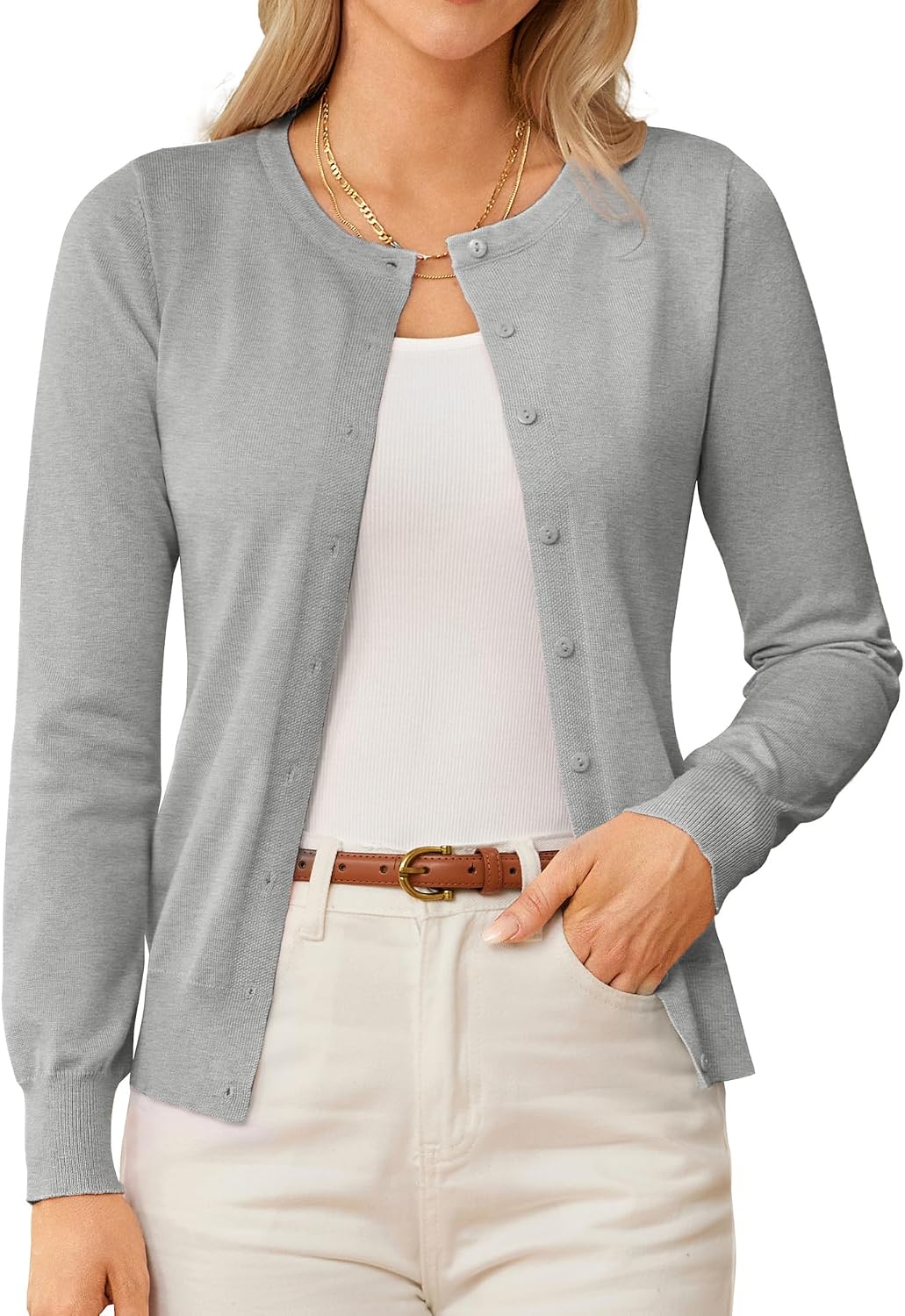 GRACE KARIN Knit Cardigan Sweaters for Women Lightweight Fall Outfits 2026