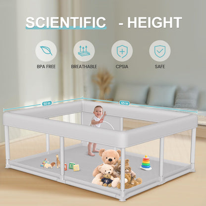 Hiaksedt Baby Playpen 50x50 Inch, Play Pens for Babies and Toddlers
