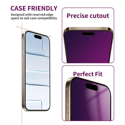 2 Pack Privacy Screen Protector for iPhone 17 Pro Max Tempered Glass 6.9'' Private Saver Anti-Spy Eye Protection Anti-Scratch Full Coverage No Bubble