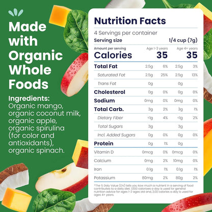 Amara Smoothie Melts - Mango Carrot - Organic Baby Snacks w/ Fruits & Veggies - Plant Based Yogurt Melts - Healthy Toddler Snack - Activity Book Included - Enjoy From 10+ Mos - 6 Resealable Bags