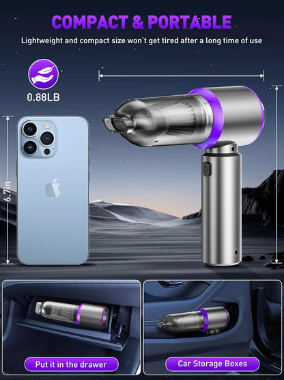 Car Vacuum Cleaner, Cordless Handheld Mini Strong Air Duster Blower