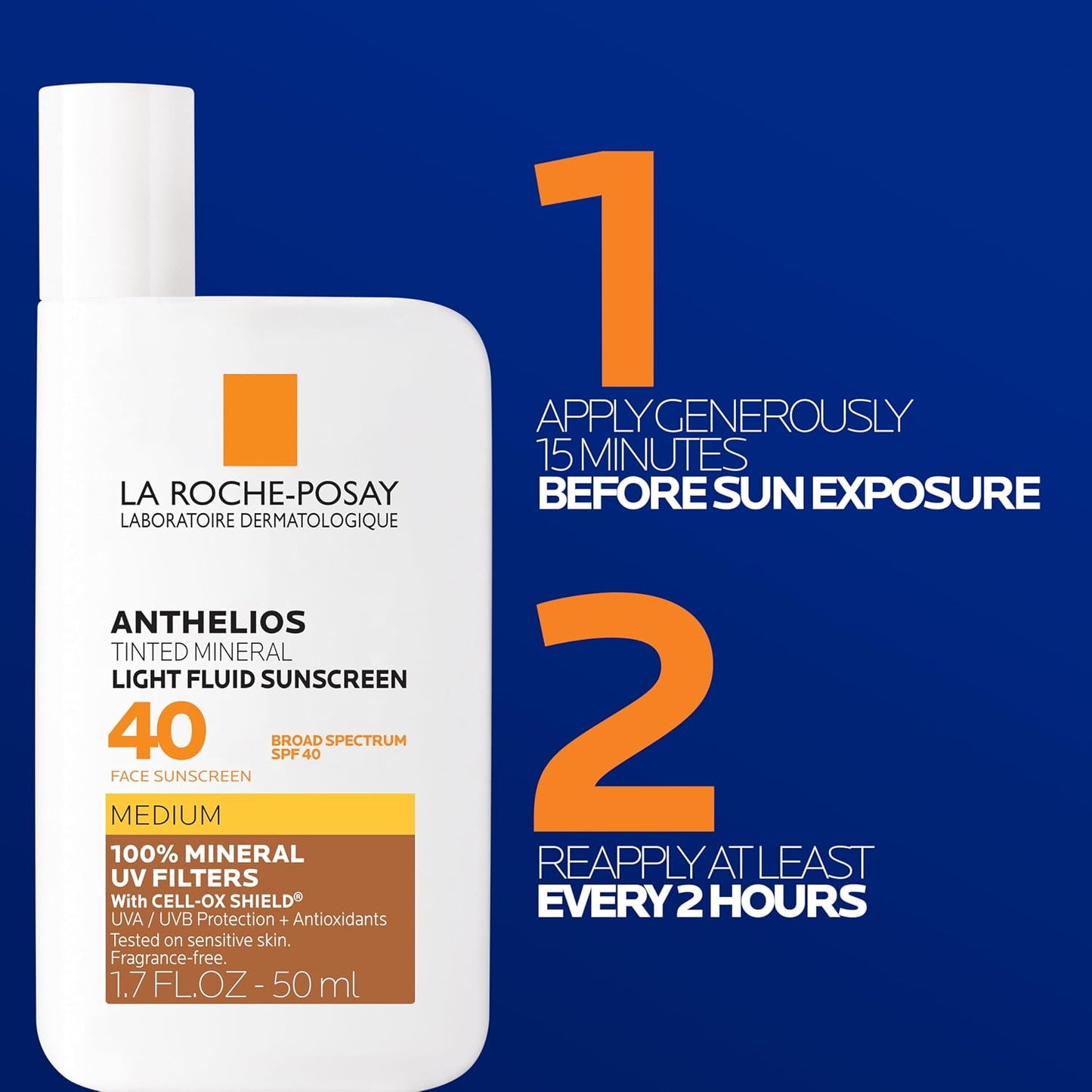 La Roche-Posay Anthelios Mineral Light Fluid Sunscreen for Face in 5 shades
