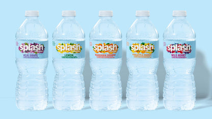 SPLASH REFRESHER Flavored Water Bottles, Mandarin Orange - 6 Pack
