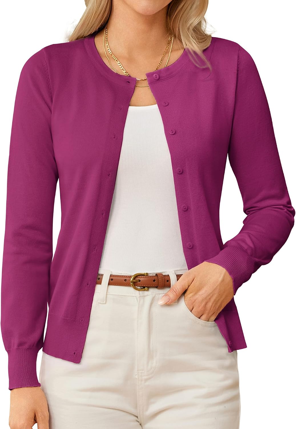 GRACE KARIN Knit Cardigan Sweaters for Women Lightweight Fall Outfits 2026