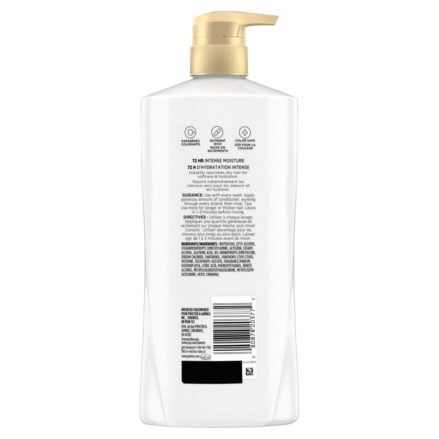 Pantene Shampoo & Conditioner Set, Daily Moisture Renewal - Pro-V Nutrients for Dry, Color-Treated, Straight to Curly Hair, 72-Hour Hydration & Softness, 52.8 Oz Total + Miracle Rescue Shot (0.5 Oz)