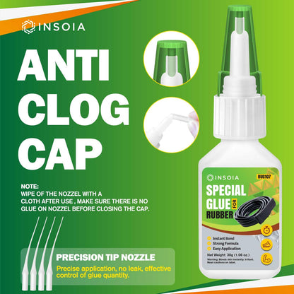 INSOIA Super Medium CA Glue, 20g, Strong Bond, with Precision Tips