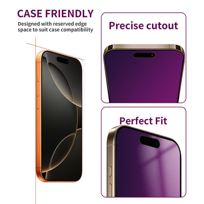 2 Pack Privacy Screen Protector for iPhone 17 Pro Max Tempered Glass 6.9'' Private Saver Anti-Spy Eye Protection Anti-Scratch Full Coverage No Bubble