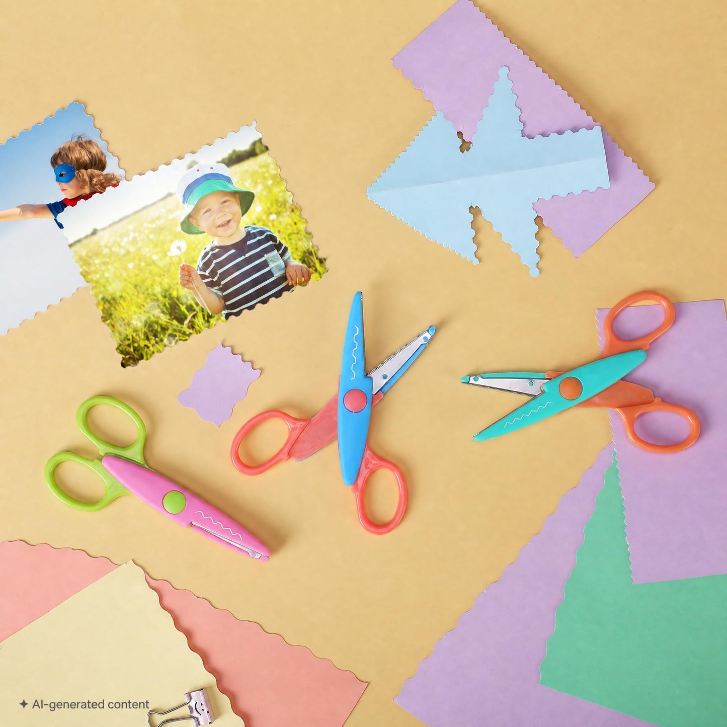 Mr. Pen- Craft Scissors Decorative Edge, 6 Pack, Bright Zig Zag Scissors