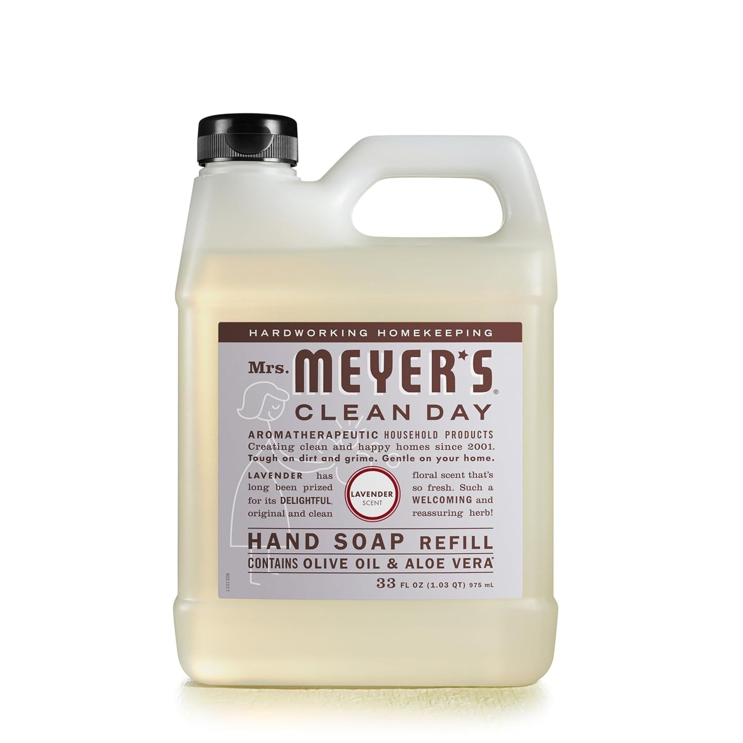 Mrs. Meyer's Clean Day, Hand Soap Refill, Lemon Verbena Scent, 33 Fl Oz