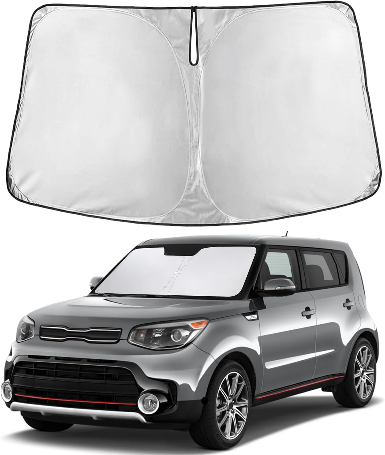 Econour Car Windshield Sun Shade, Front Window Sun Blocker for SUVs,Sedan