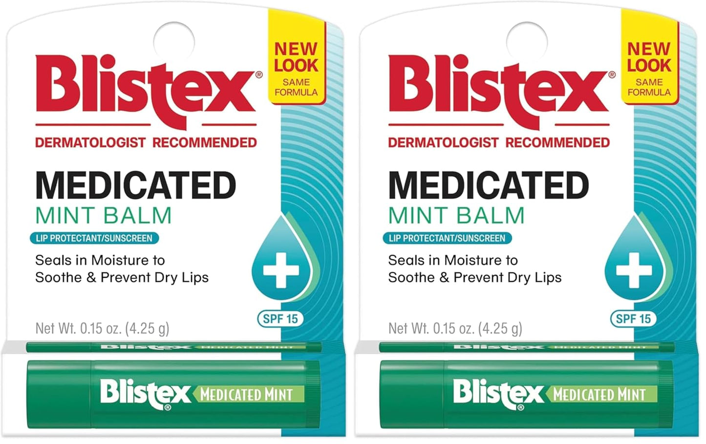 Blistex Medicated Lip Balm SPF 15, 24 Hr Moisture, 0.15 oz, 3 Count