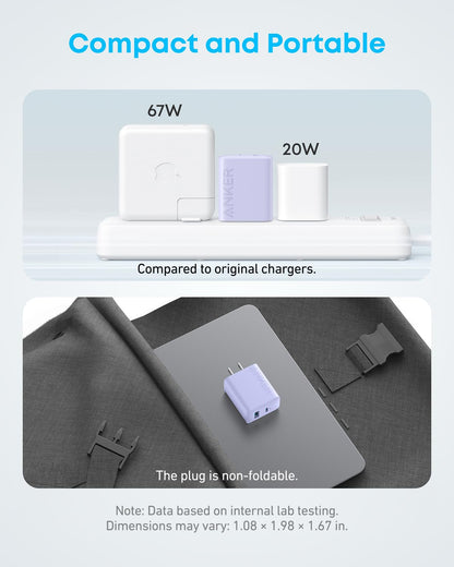 Anker Phone Charger, 20W USB C Charger Block, Type C Charger Fast Charging
