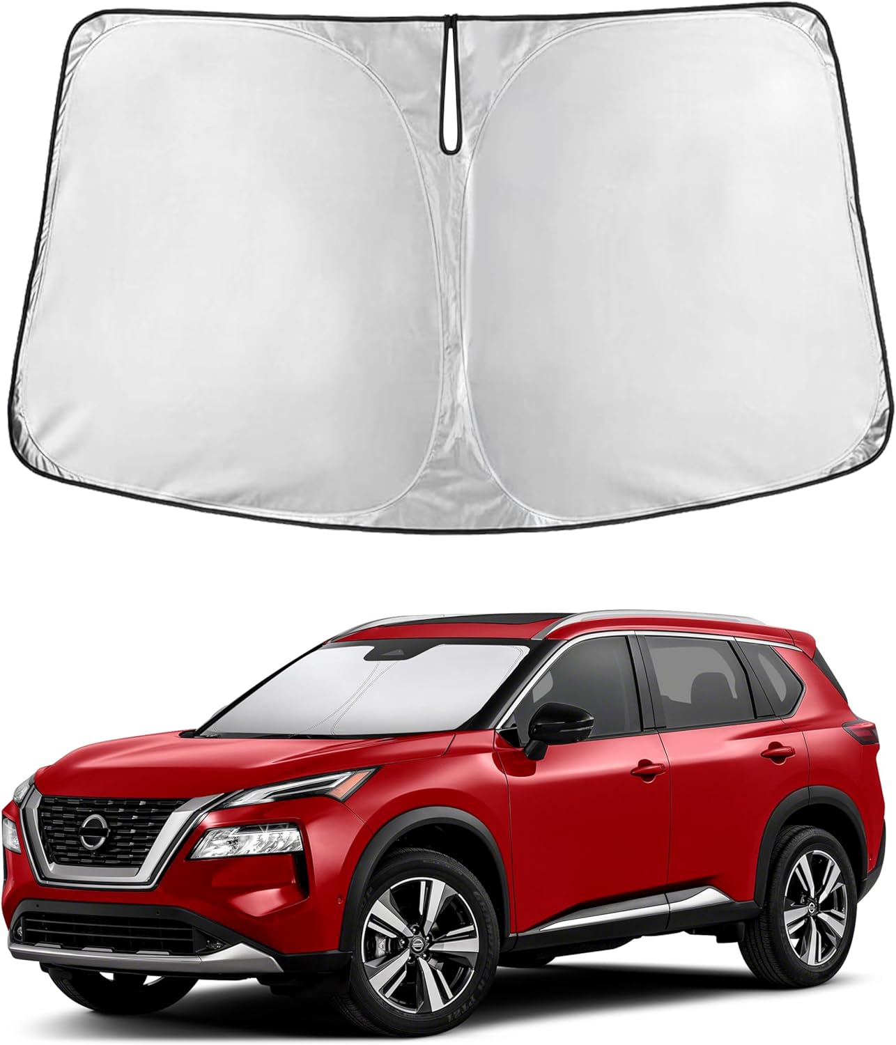 Econour Car Windshield Sun Shade, Front Window Sun Blocker for SUVs,Sedan