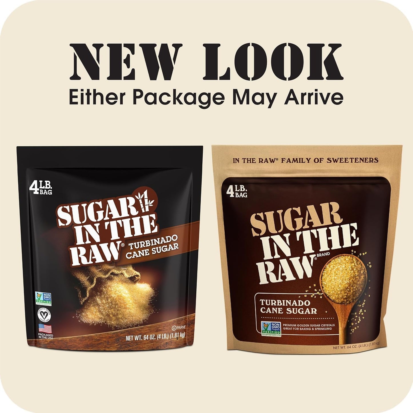 In The Raw Granulated Turbinado Cane Sugar, 2 lb Box, Pure, All-Natural Turbinado Sugar, Non-GMO Project Verified, Kosher, Vegan and Gluten Free (Pack of 12)