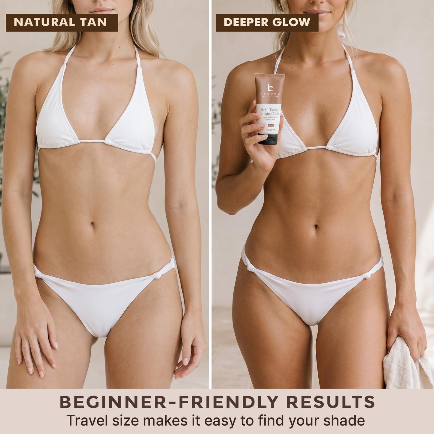 Beauty by Earth Self Tanner - USA Made with Natural & Organic Ingredients