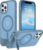 Magnetic Compatible with iPhone 14 Pro Max Case, [Built-in Invisible Kickstand][Compatible with MagSafe] [Military Grade Shockproof] Slim Translucent Matte Phone Case for iPhone 14 Pro Max 6.7"