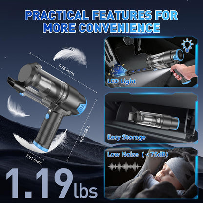 KMM Handheld Car Vacuum Cleaner, Hand Held Vacuum Cleaner and Air Duster