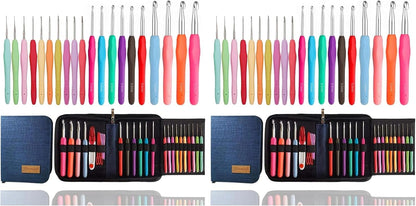 Yarniss Crochet Hooks,14 Size Ergonomic Crochet Hooks Set 2mm(B)-10mm(N)