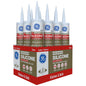 GE Advanced Silicone Caulk for Kitchen & Bathroom, White, 10 fl oz Cartridge, 1 Pack - 100% Waterproof Silicone Sealant, 5X Stronger Adhesion, Shrink & Crack Proof