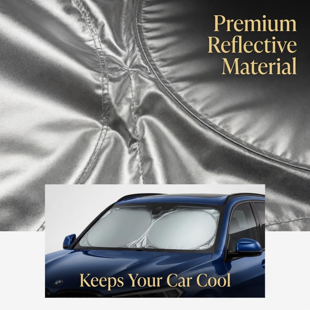 BNYD Car Windshield Sunshade Foldable Reflective Sun Visor