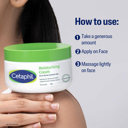 Cetaphil Moisturizing Cream Sensitive Skin, Fragrance Free, 3oz, 3ct