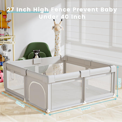 Hiaksedt Baby Playpen 50x50 Inch, Play Pens for Babies and Toddlers