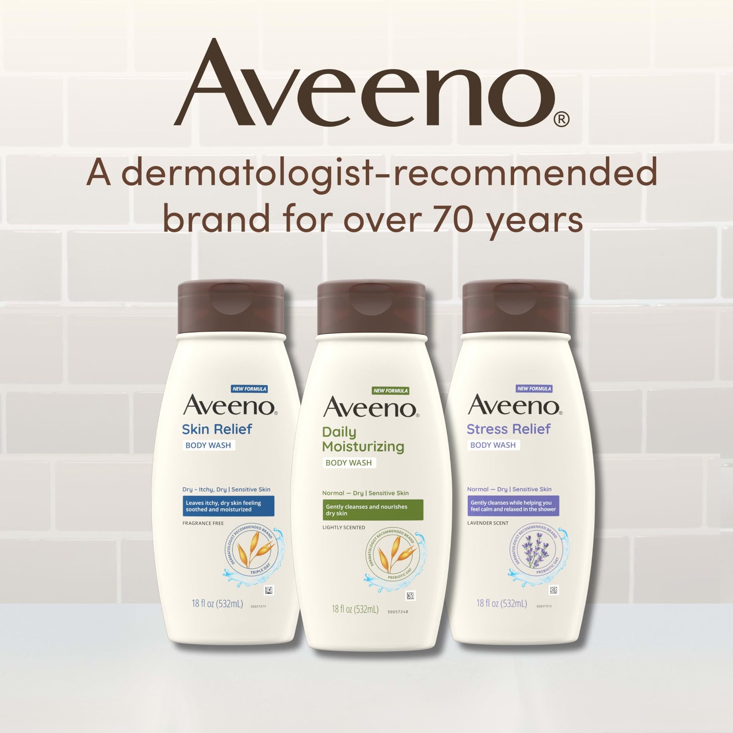 Aveeno Skin Relief Body Wash with Triple Oat Complex, Fragrance-Free, Gentle Daily Body Wash for Sensitive Skin Leaves Itchy, Dry Skin Feeling Soothed & Moisturized, Value Size 33 Fl Oz