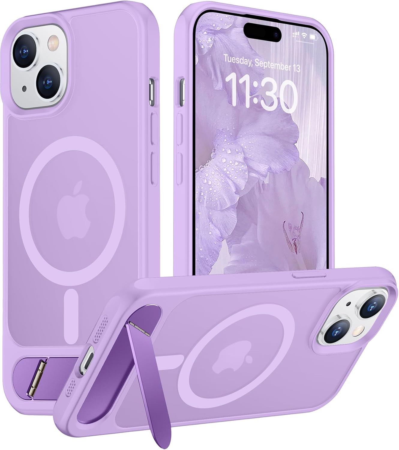 Magnetic Compatible with iPhone 14 Pro Max Case, [Built-in Invisible Kickstand][Compatible with MagSafe] [Military Grade Shockproof] Slim Translucent Matte Phone Case for iPhone 14 Pro Max 6.7"