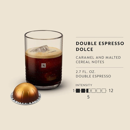 Nespresso Vertuo, Double Espresso Dolce, 30-Count Espresso Pods