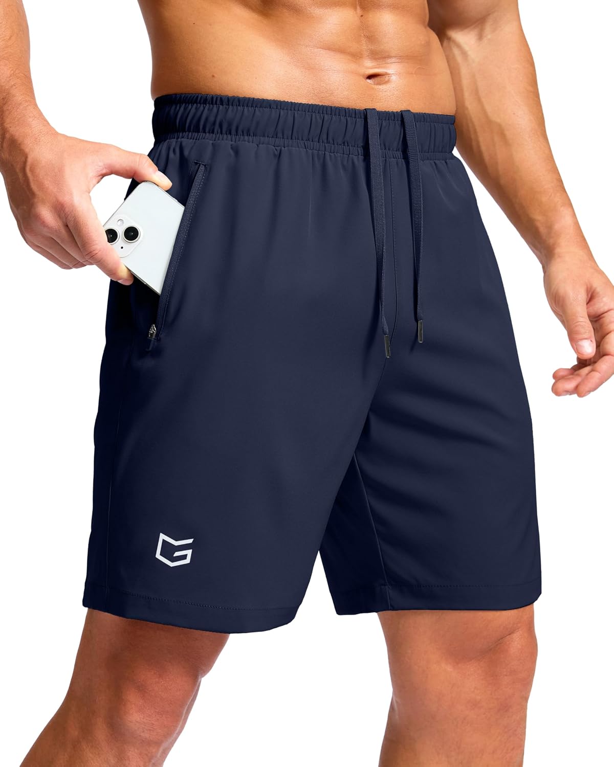 G Gradual Men's Athletic Running Shorts with 2 Zipper Pockets 7"/ 5"/ 9"