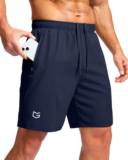 G Gradual Men's Athletic Running Shorts with 2 Zipper Pockets 7"/ 5"/ 9"