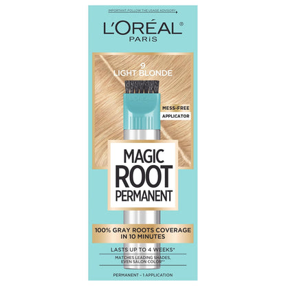 L'Oreal Paris Magic Root Permanent Hair Color Kit, 100% Gray Hair Coverage In Just 10 Minutes, Precision Brush Applicator for Seamless Application, 4 Dark Brown (2 Count)